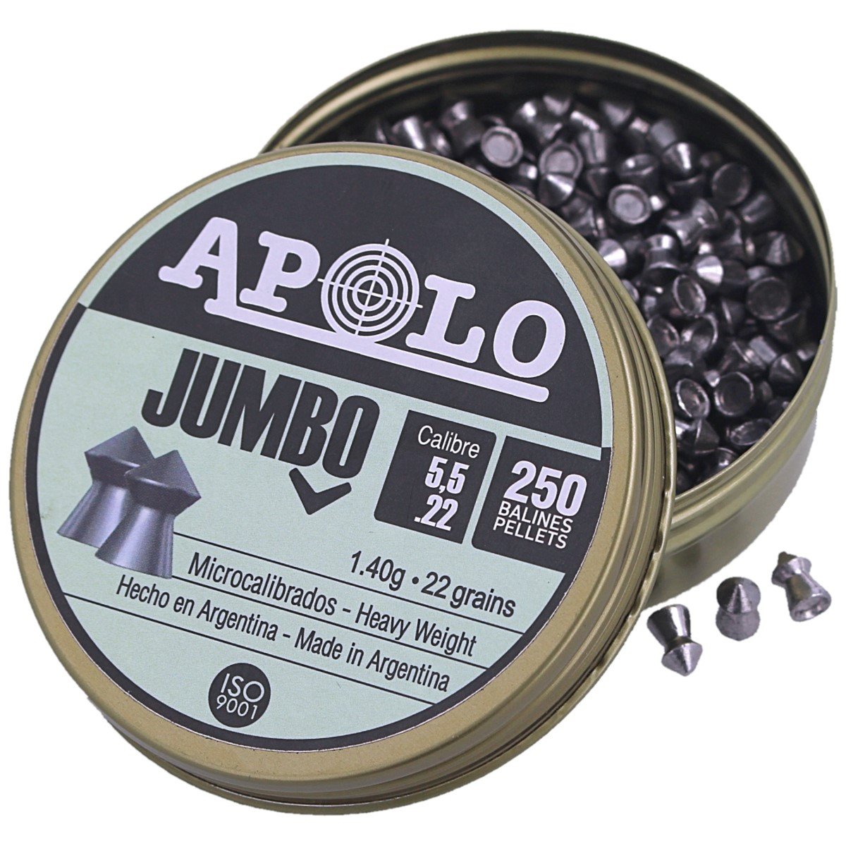 Apolo Jumbo Extra Heavy Airgun Pellets 22 5 5mm 250psc E19921