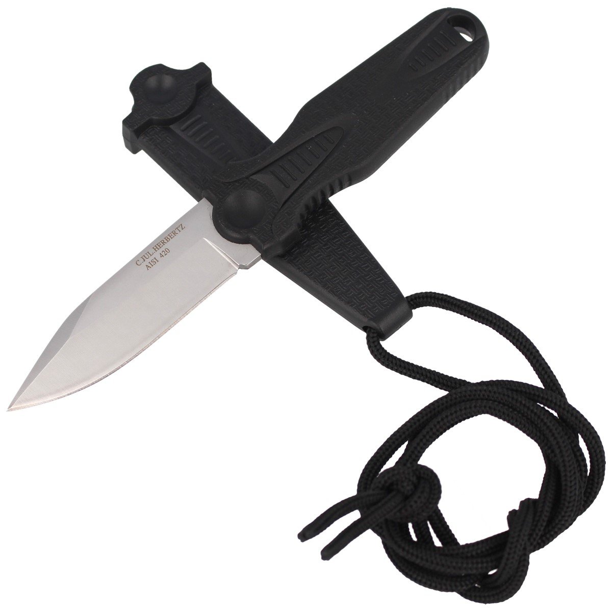 Nóż na szyję Herbertz Solingen Neck Knife Black Polymer Satin 108307