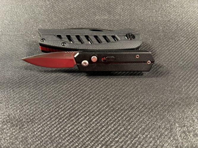 Nóż automatyczny Herbertz CJH Black G10, Satin 420 (55028)