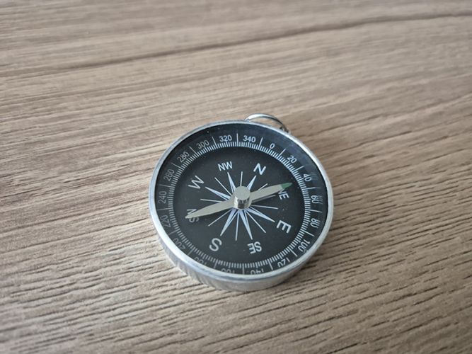 Kompas Barbaric Pocket Silver Aluminum Ø 4.3 cm (33891)