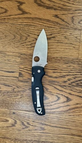 Nóż składany Spyderco Shaman Black G10, Stonewashed CPM S30V by Sal Glesser (C229GP)