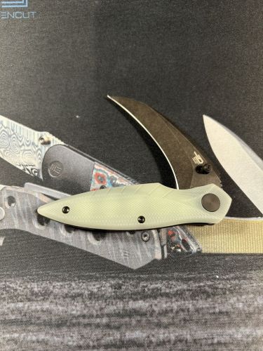 Nóż składany Bestech Mantidae Jade G10, Black Stonewashed 14C28N by Lucas (BG60C)