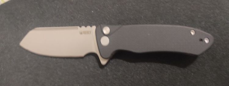Nóż składany Kubey Creon Black G10, Beadblasted AUS-10 (KU336E)