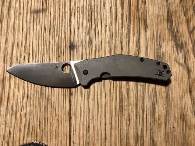Nóż składany Spyderco SpydieChef Gray Titanium, Satin LC200N by Marcin Slysz (C211TIP)