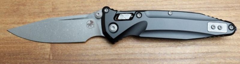 Microtech Socom Delta Ram-Lok S/P-M Black Aluminum, Apocalyptic M390MK by Tony Marfione (159RL-10AP)