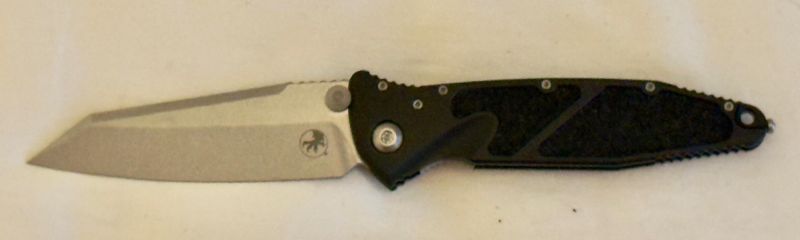 Microtech Socom Elite Warcom S/E-M Signature Knife Black Aluminum, Stonewashed M390MK by Tony Marfione (259-10S)