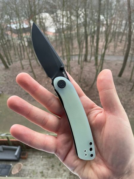 Nóż składany Kubey Knife Momentum, Jade G10, Darkwashed D2 by Sherif Manganas (KU344C)