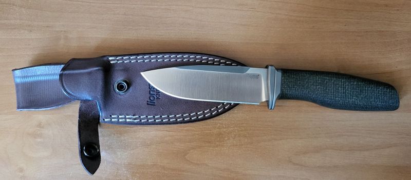 Nóż LionSteel Acha Green Burlap Micarta, Satin M390 by Molletta (AH BLG)