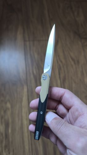 Nóż składany Bestechman Lanza Khaki-Black G10, Satin / Stonewashed 14C28N by Grzegorz Grabarski (BMK14B)