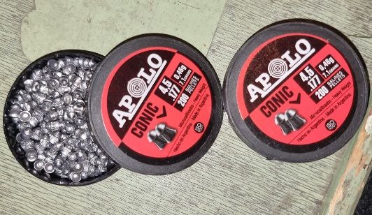 Apolo Conic AirGun Pellets .177/4.5 mm, 200 pcs. 0.46g/7.1gr (10005)