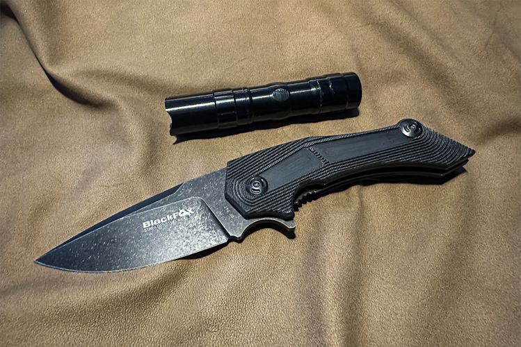 Nóż składany BlackFox Munin G10 Black by Mikkel Willumsen (BF-747)