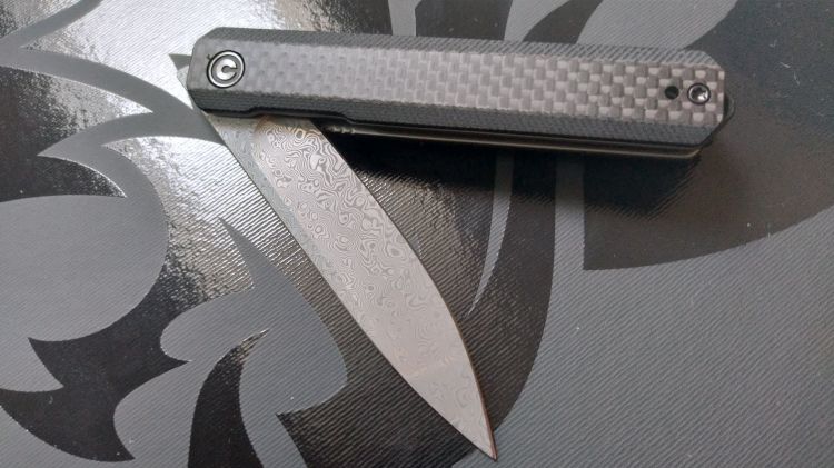 Nóż składany CIVIVI Exarch Twill Carbon Fiber / Black G10, Damascus (C2003DS-1)