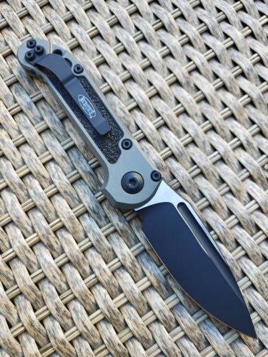 Nóż automatyczny Microtech LUDT Gen III S/E Natural Clear Aluminium, Black M390MK by Tony Marfione (1135-1NC)