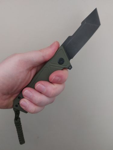 Nóż składany Kubey Avenger Outdoor Green G10, Blackwashed D2 (KU104F)