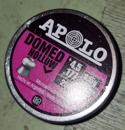 Apolo Hollow Domed AirGun Pellets .177 / 4.5 mm, 250 pcs 0.55g/8.48gr (19202)