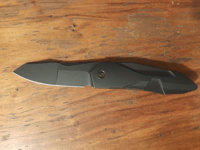 Nóż składany WE Knife Solid Black Titanium, Black Stonewashed CPM 20CV by Gustavo T. Cecchini (WE22028-1)
