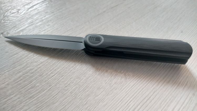 Nóż składany WE Knife Eidolon Dagger Black G10, Black Stonewashed by Justin Lundquist (WE19074 B-B)