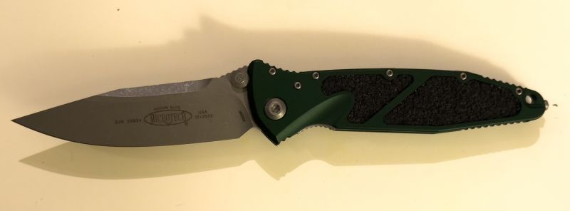 Microtech Socom Elite S/E-M Knife Emerald Green Aluminum, Apocalyptic M390 by Tony Marfione (160-10APEG)