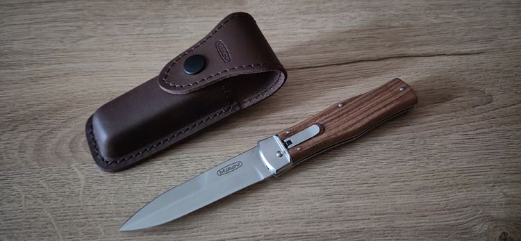 Nóż sprężynowy Mikov Predator Palisander Santos, Mirror N690 (241-BD-1/KP)
