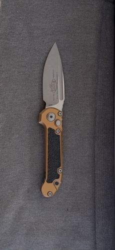 Nóż automatyczny Microtech LUDT Gen III S/E Tan Aluminium, Apocalyptic M390MK by Tony Marfione (1135-10APTA)