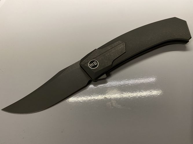 Nóż składany WE Knife Shuddan Gray Titanium, Gray Stonewashed CPM 20CV by Rafal Brzeski (WE21015-4)