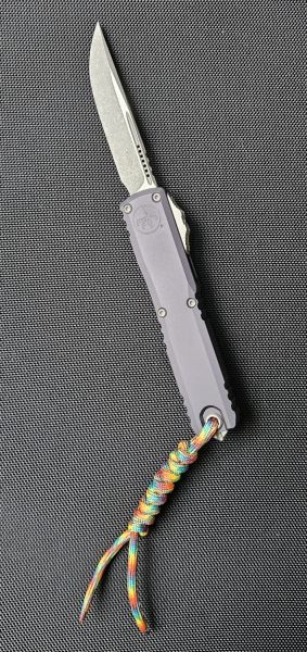 Microtech Ultratech Gen IV S/E OTF Knife Graphite Aluminum, Apocalyptic M390MK by Tony Marfione (11214-10APGP)