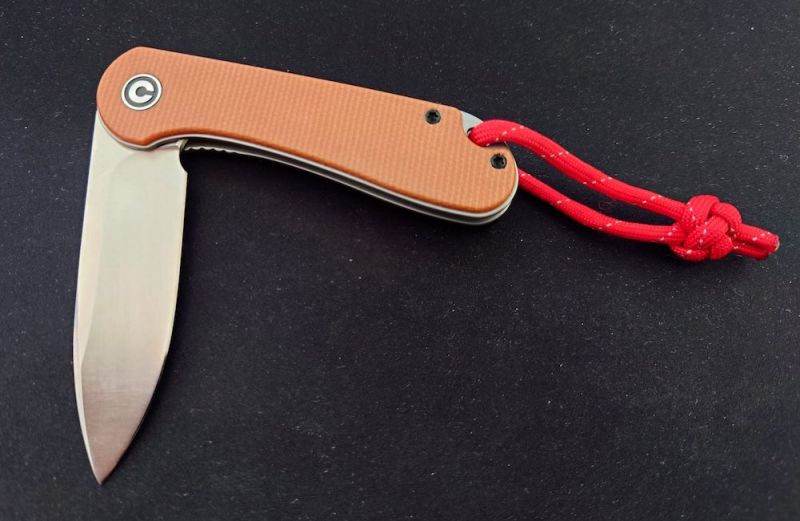 Nóż składany CIVIVI Elementum Flipper Brown Micarta, Satin Finish (C907M)