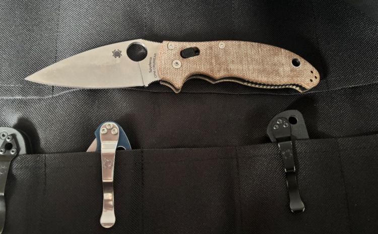 Nóż składany Spyderco Manix 2 Brown Canvas Micarta, Satin CPM Cru-Wear by Eric Glesser (C101MPCW2)