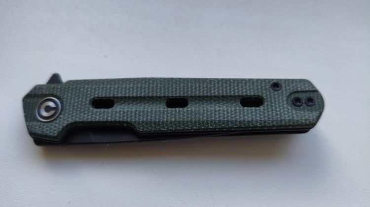 Nóż składany Civivi Navo Green Canvas Micarta, Black Stonewashed Nitro-V by Ostap Hel (C25015A-2)