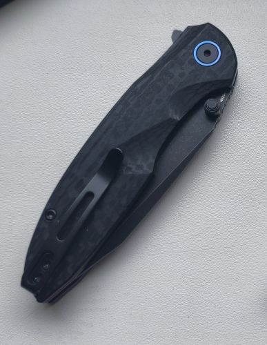 Nóż składany Remette RT-Cool Whale Black G10, Titanium / Stonewashed 14C28N (RTCL-G2)