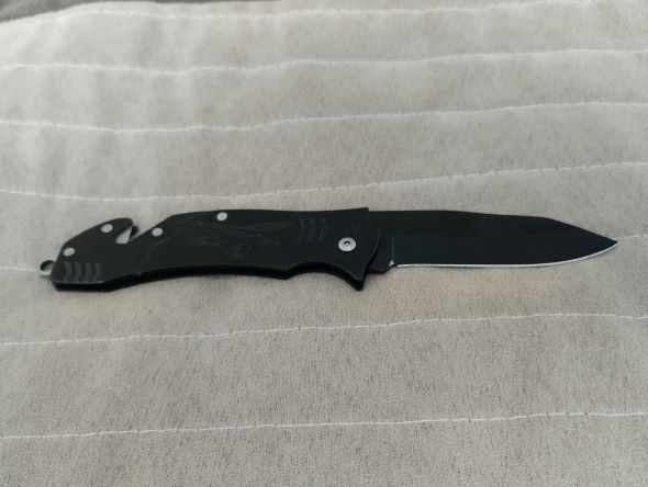 Nóż ratowniczy Martinez Albainox Black Steel, Black Finish (18546)