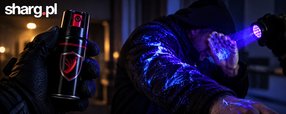 Gaz pieprzowy z barwnikiem UV – innowacja, która ułatwia policji identyfikację napastnika
