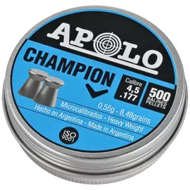 Apolo Champion .177 / 4.5 mm AirGun Pellets, 500 psc 0.55g/8.48gr (19001)