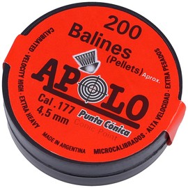 Apolo Conic .177/4.5 mm AirGun Pellets, 200 pcs. 0.46g/7.1gr (10005)