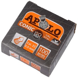 Apolo Conic .22/5.5mm AirGun Pellets, 100 pcs 0.84g/13.0gr (11001)