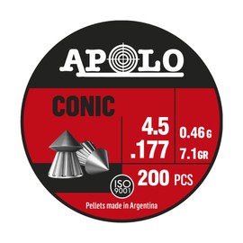 Apolo Conic AirGun Pellets .177/4.5 mm, 200 pcs, 0.46g/7.1gr (20005)