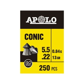 Apolo Conic AirGun Pellets 5.5 mm, 250 pcs 0.84g/13.0gr (20006)