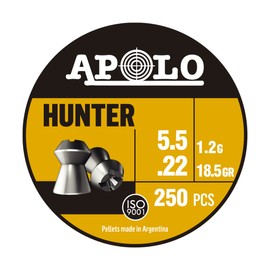 Apolo Hunter AirGun Pellets, .22/5.52mm, 250 pcs 1.20g/18.5gr (19971-2)