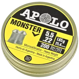 Apolo Monster .22/5.5mm AirGun Pellets, 200 psc 1.65g/25.4gr (19931)