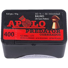 Apolo Predator Copper .177/4.52mm AirGun Pellets, 400 psc 0.70g/10.0gr (19950-2)