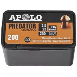 Apolo Predator Copper .22/5.52mm AirGun Pellets, 200 psc 1.36g/21.0gr (19951-2)