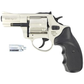 BAS Voltran Ekol Viper 2.5'' Satin cal alarm revolver .22 Long Blanc