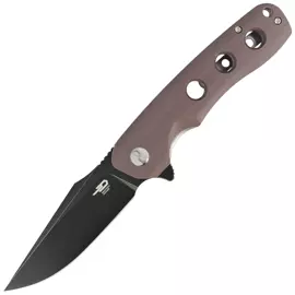 Bestech Arctic Brown G10, Black Stonewashed D2 knife (BG33D-2)