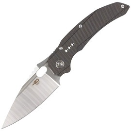 Bestech Exploit Tiger Texture Titanium, Satin CPM S35VN by Todd Knife and Tool (BT2005D)