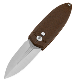 Bestech QUQU Knife Brown G10, Satin 14C28N by Gogo (BG57A-3)