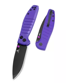 Bestechman Goodboy Jr. Purple G10, Black PVD D2 by Keanu Alfaro knife (BMK10G)