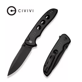 Civivi Hyperpulse Black Aluminum Knife, Black Stonewashed 14C28N (C23087A-1)