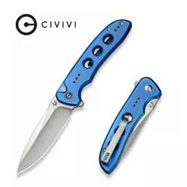 Civivi Hyperpulse Blue Aluminum Knife, Satin 14C28N (C23087A-2)