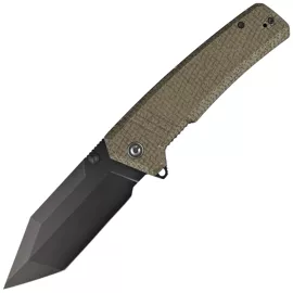 Civivi Knife Bhaltair Green Burlap Micarta, Black 14C28N (C23024-3)