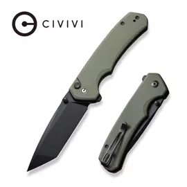 Civivi Knife Brazen Button Lock OD Green G10, Black 14C28N (C19059C-2)